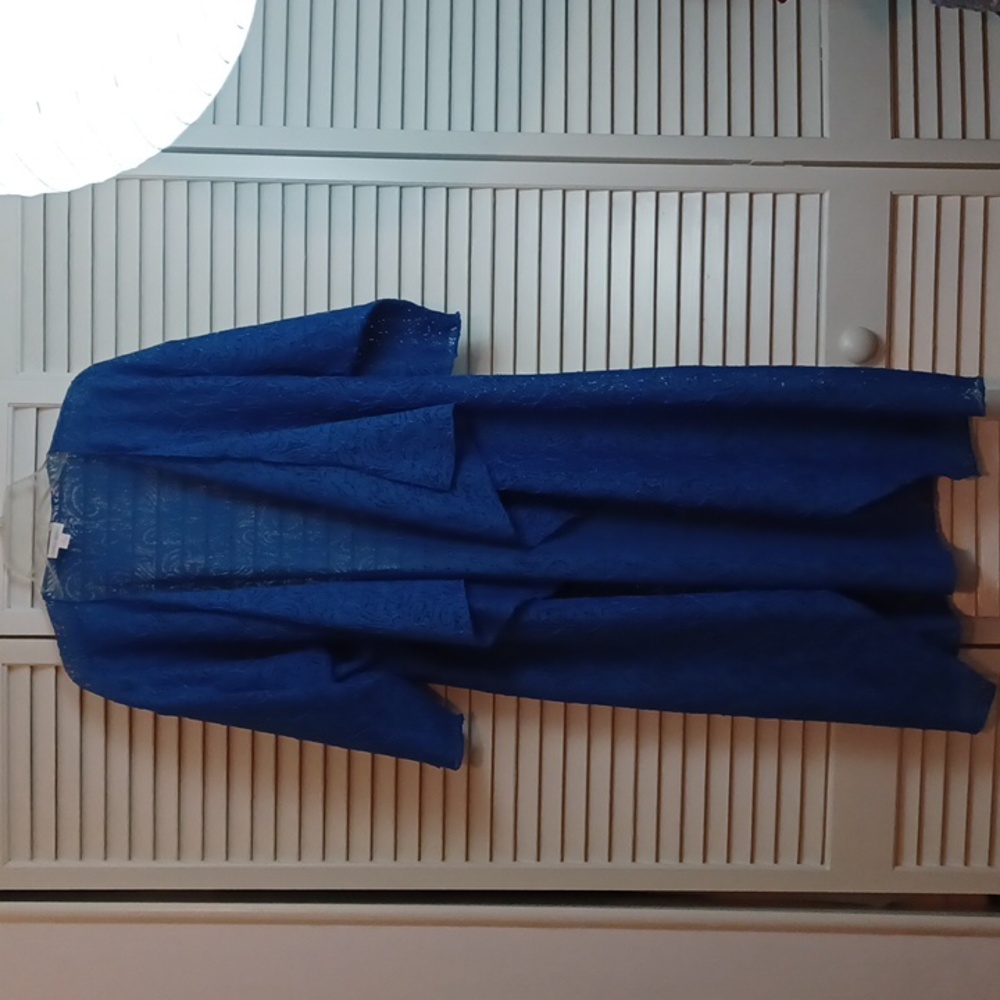 Royal blue lace duster